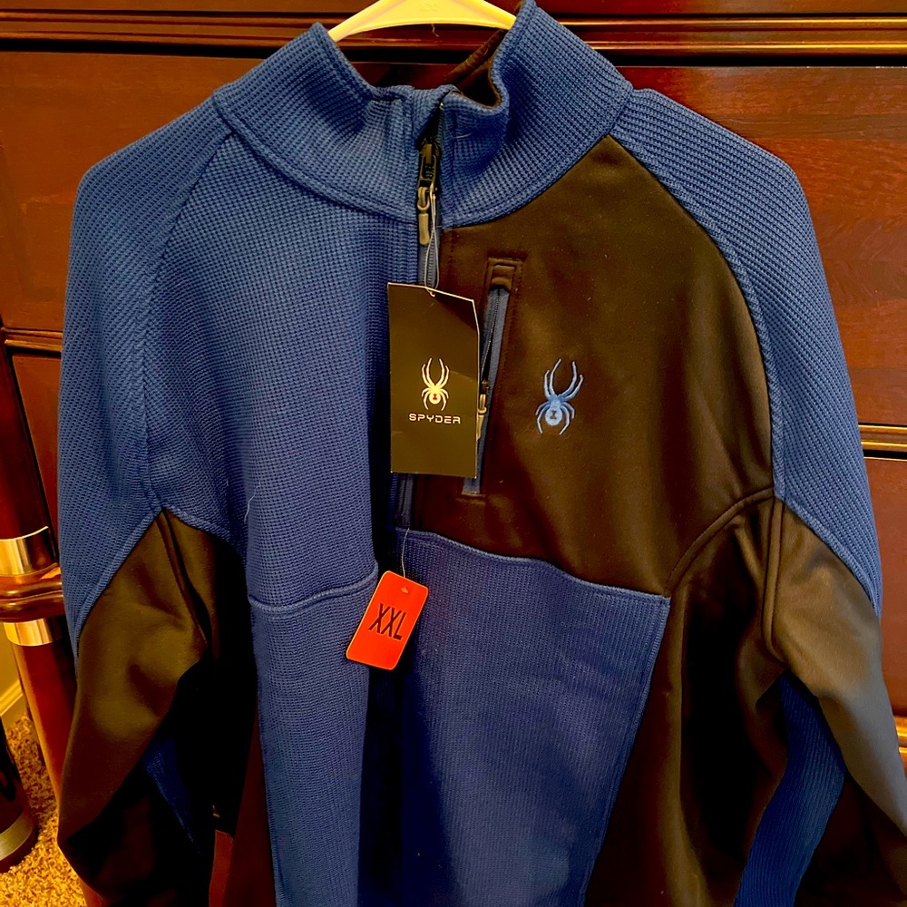 NWT mens spider half zip